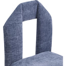  Color_Light Blue -- Bennett Light Blue Chenille Fabric Upholstered Dining Chair IMAGE 7