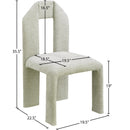  Color_Mint -- Bennett Mint Chenille Fabric Upholstered Dining Chair IMAGE 8