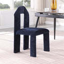  Color_Navy -- Bennett Navy Chenille Fabric Upholstered Dining Chair IMAGE 2