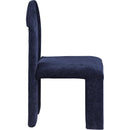  Color_Navy -- Bennett Navy Chenille Fabric Upholstered Dining Chair IMAGE 4