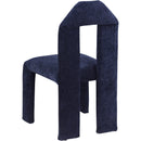  Color_Navy -- Bennett Navy Chenille Fabric Upholstered Dining Chair IMAGE 6