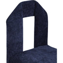 Color_Navy -- Bennett Navy Chenille Fabric Upholstered Dining Chair IMAGE 7