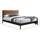  Color_Cognac  Size_King  -- Abigail Cognac Vegan Leather Upholstered King Bed IMAGE 7