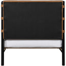  Color_Cognac  Size_Twin  -- Abigail Cognac Vegan Leather Upholstered Twin Bed IMAGE 5