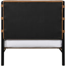 Meridian Abigail Cognac Vegan Leather Twin Bed (3 Boxes) IMAGE 5