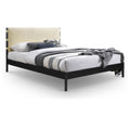  Color_Cream  Size_Full  -- Abigail Cream Vegan Leather Upholstered Full Bed IMAGE 1