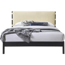 Meridian Abigail Cream Vegan Leather Full Bed (3 Boxes) IMAGE 3