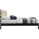  Color_Cream  Size_Full  -- Abigail Cream Vegan Leather Upholstered Full Bed IMAGE 4
