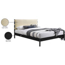 Meridian Abigail Cream Vegan Leather Full Bed (3 Boxes) IMAGE 8