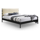  Color_Cream  Size_Queen  -- Abigail Cream Vegan Leather Upholstered Queen Bed IMAGE 1