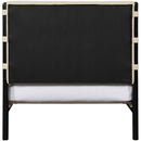  Color_Cream  Size_Twin  -- Abigail Cream Vegan Leather Upholstered Twin Bed IMAGE 5