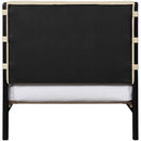 Meridian Abigail Cream Vegan Leather Twin Bed (3 Boxes) IMAGE 5