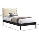  Color_Cream  Size_Twin  -- Abigail Cream Vegan Leather Upholstered Twin Bed IMAGE 7