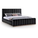  Color_Black  Size_King  -- Meridian Amara Upholstered Platform Bed IMAGE 1