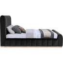  Color_Black  Size_King  -- Meridian Amara Upholstered Platform Bed IMAGE 4