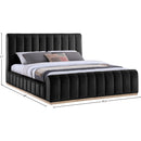  Color_Black  Size_King  -- Meridian Amara Upholstered Platform Bed IMAGE 9