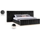  Color_Black  Size_King  -- Meridian Amara Upholstered Platform Bed IMAGE 10