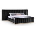  Color_Black  Size_King  -- Meridian Amara Upholstered Platform Bed IMAGE 1