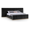  Color_Black  Size_King  -- Meridian Amara Upholstered Platform Bed IMAGE 1
