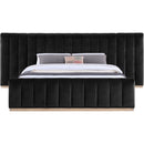  Color_Black  Size_King  -- Meridian Amara Upholstered Platform Bed IMAGE 3