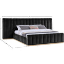  Color_Black  Size_King  -- Meridian Amara Upholstered Platform Bed IMAGE 9