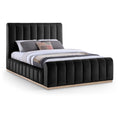  Color_Black Size_Queen -- Meridian Amara Upholstered Platform Bed IMAGE 1