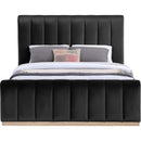  Color_Black  Size_Queen  -- Amara Black Velvet Upholstered Queen Bed IMAGE 3