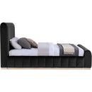  Color_Black  Size_Queen  -- Amara Black Velvet Upholstered Queen Bed IMAGE 4
