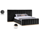  Color_Black  Size_Queen  -- Amara Black Velvet Upholstered Queen Bed IMAGE 10