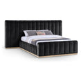  Color_Black Size_Queen -- Meridian Amara Upholstered Platform Bed IMAGE 1