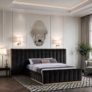  Color_Black  Size_Queen  -- Amara Black Velvet Upholstered Queen Bed IMAGE 2