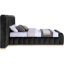  Color_Black  Size_Queen  -- Amara Black Velvet Upholstered Queen Bed IMAGE 4