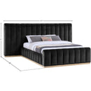  Color_Black  Size_Queen  -- Amara Black Velvet Upholstered Queen Bed IMAGE 9