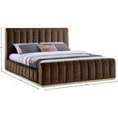 Meridian Amara Brown Velvet King Bed IMAGE 9