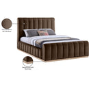  Color_Brown  Size_Queen  -- Amara Brown Velvet Upholstered Queen Bed IMAGE 10