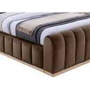  Color_Brown  Size_Queen  -- Amara Brown Velvet Upholstered Queen Bed IMAGE 6