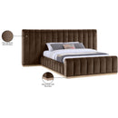  Color_Brown  Size_Queen  -- Amara Brown Velvet Upholstered Queen Bed IMAGE 10
