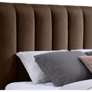  Color_Brown  Size_Queen  -- Amara Brown Velvet Upholstered Queen Bed IMAGE 7