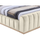 Meridian Amara Cream Velvet King Bed IMAGE 6