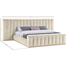  Color_Cream  Size_King  -- Amara Cream Velvet Upholstered King Bed IMAGE 9
