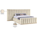  Color_Cream  Size_Queen  -- Amara Cream Velvet Upholstered Queen Bed IMAGE 10