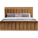  Color_Saddle  Size_King  -- Amara Saddle Velvet Upholstered King Bed IMAGE 3