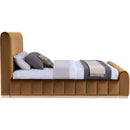  Color_Saddle  Size_King  -- Amara Saddle Velvet Upholstered King Bed IMAGE 4