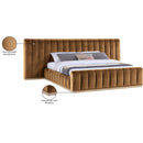  Color_Saddle  Size_King  -- Amara Saddle Velvet Upholstered King Bed IMAGE 10