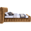 Meridian Amara Saddle Velvet King Bed IMAGE 4
