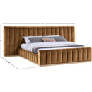  Color_Saddle  Size_King  -- Amara Saddle Velvet Upholstered King Bed IMAGE 9
