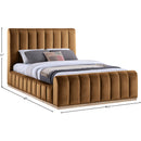  Color_Saddle  Size_Queen  -- Amara Saddle Velvet Upholstered Queen Bed IMAGE 9