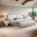  Size_King -- Arbor Cream Fabric Upholstered King Bed IMAGE 2