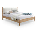 Meridian Arbor Cream Fabric Queen Bed IMAGE 1