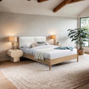  Size_Queen -- Arbor Cream Fabric Upholstered Queen Bed IMAGE 2